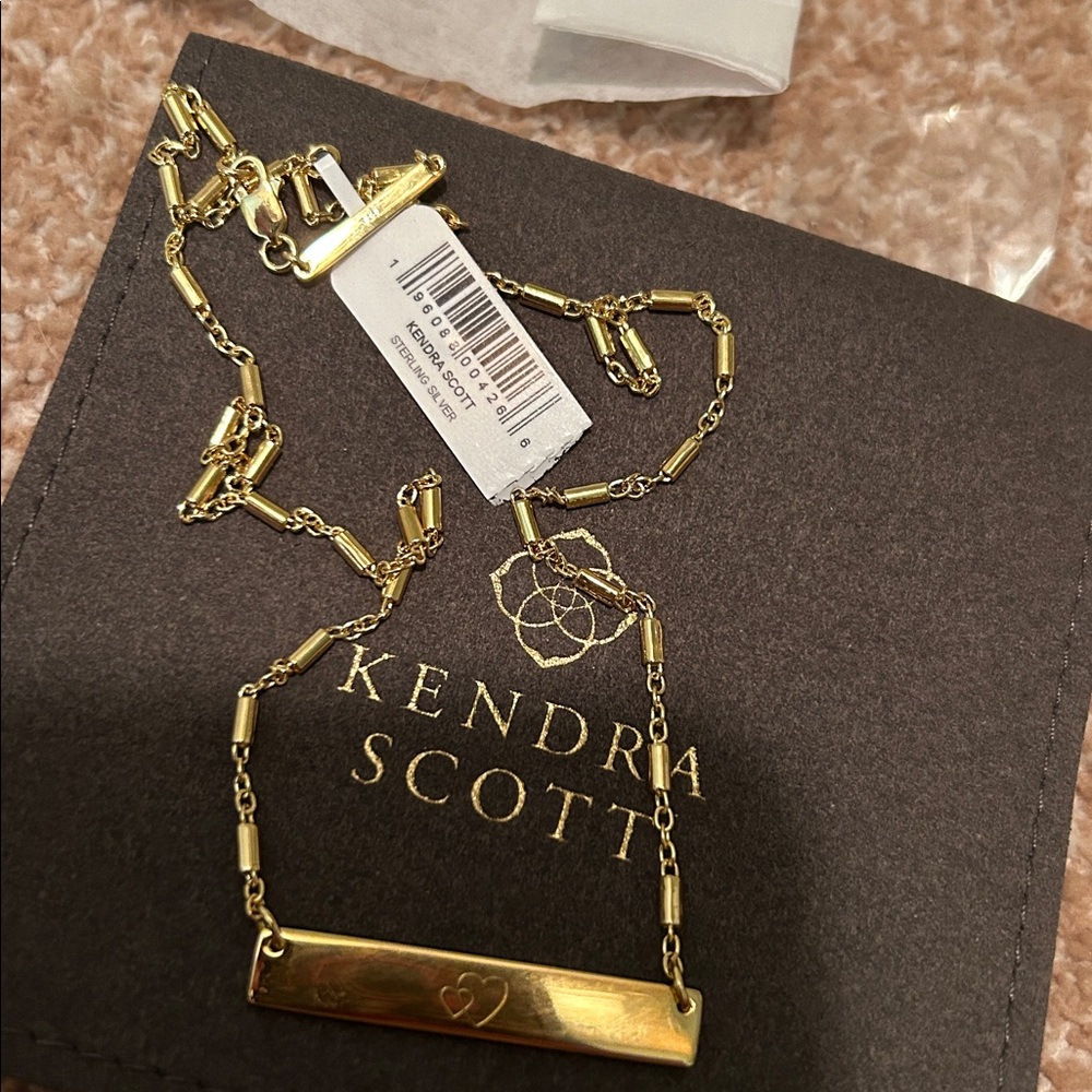 Kendra Scott Allison Pendant Necklace 18 k gold Vermeil - Picture 6 of 9